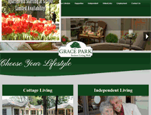 Tablet Screenshot of graceparkseniorliving.com